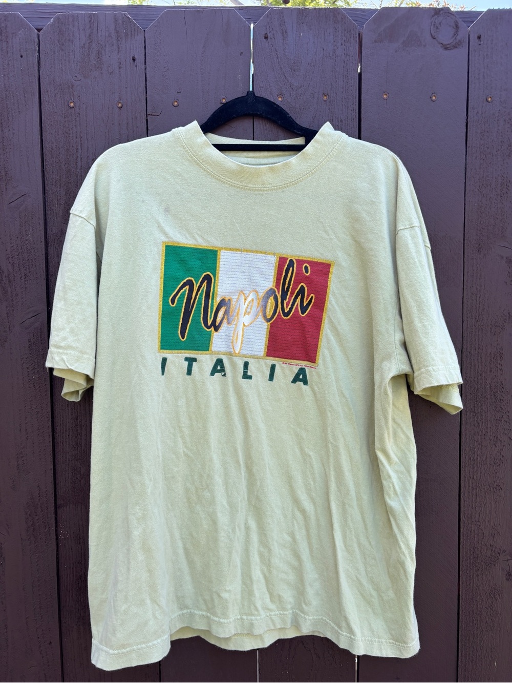 Vintage green Napoli Italia t shirt